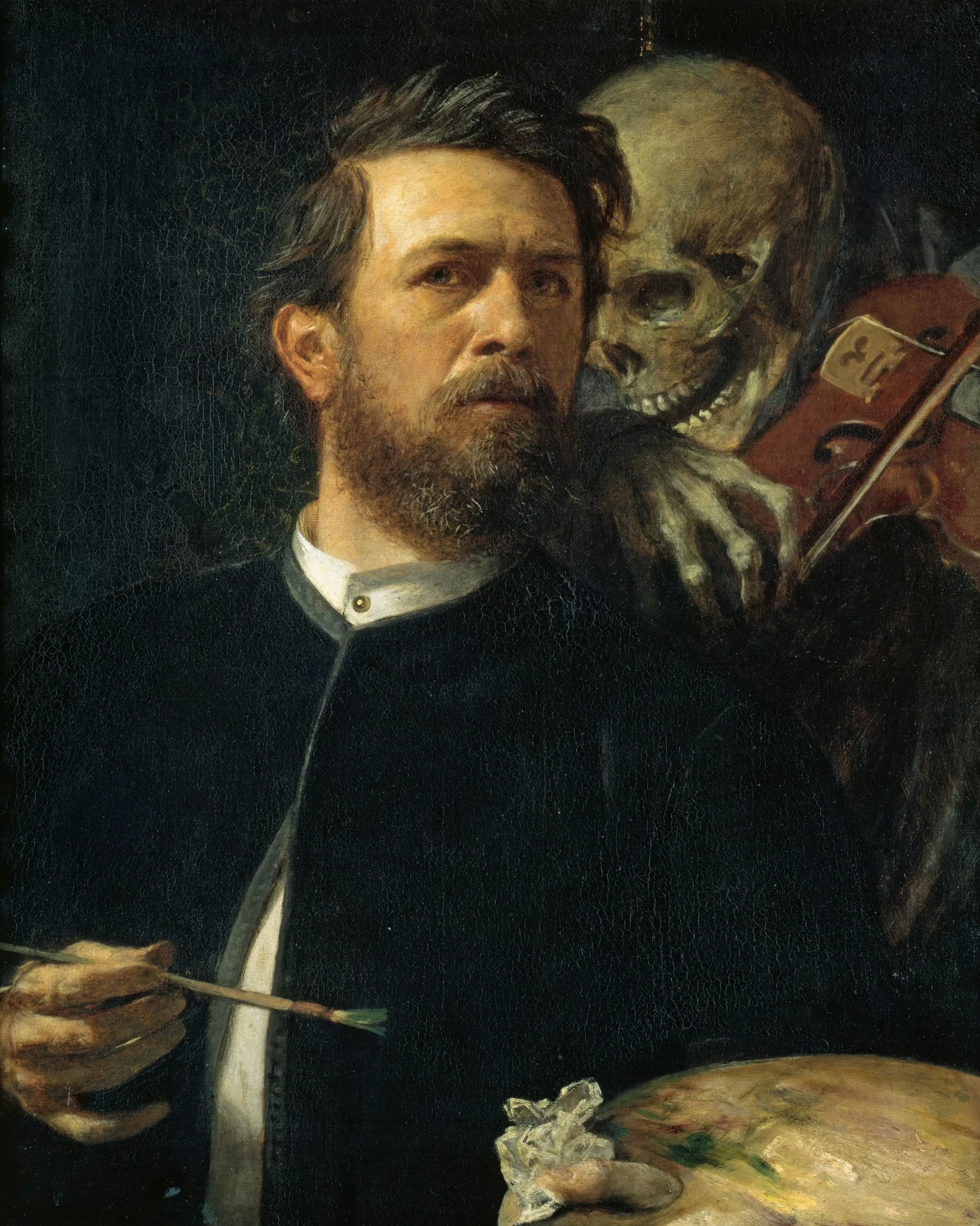 Arnold Bocklin - Self-Portrait with Death Playing the Fiddle, 1872